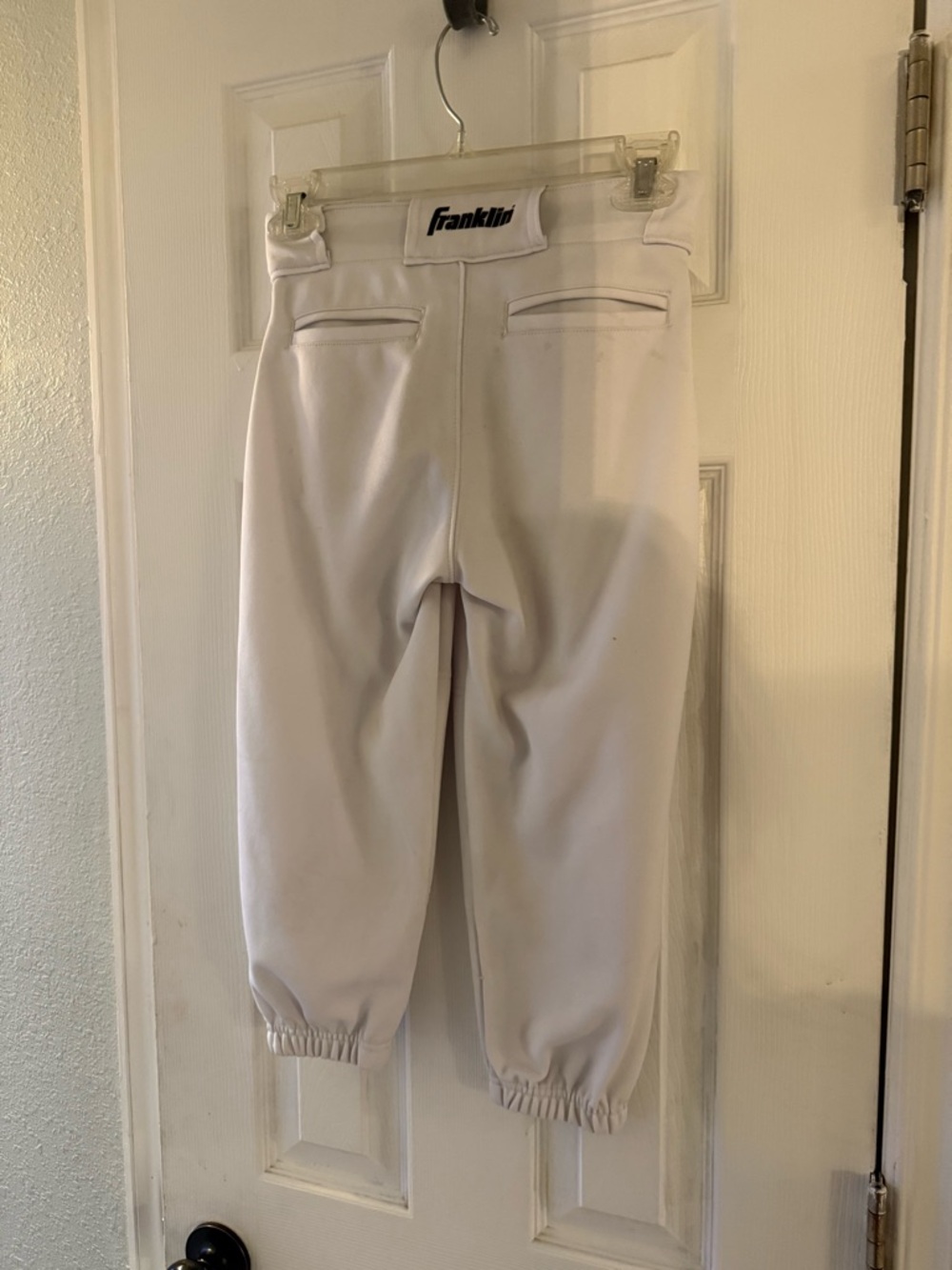 Franklin White Baseball Knicker Pants - Elastic, Youth Medium